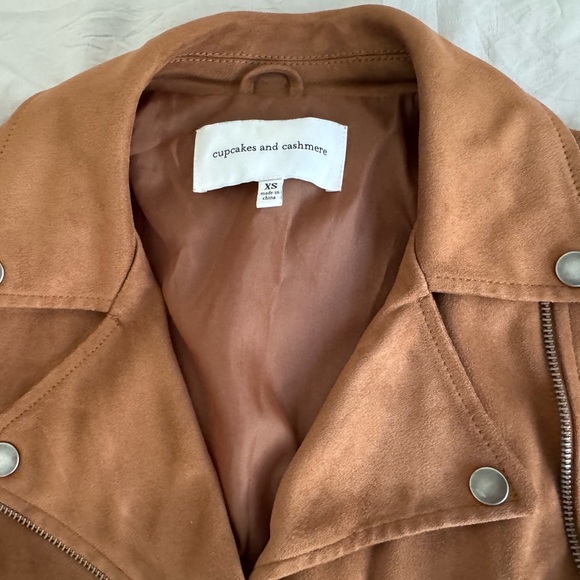 cupcakes & cashmere Camel Leather Jacket - Picture 3 of 7